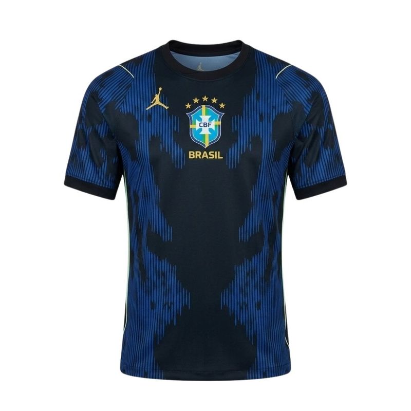 camisa do brasil masculina g nike jordan ii torcedor azul (mp)