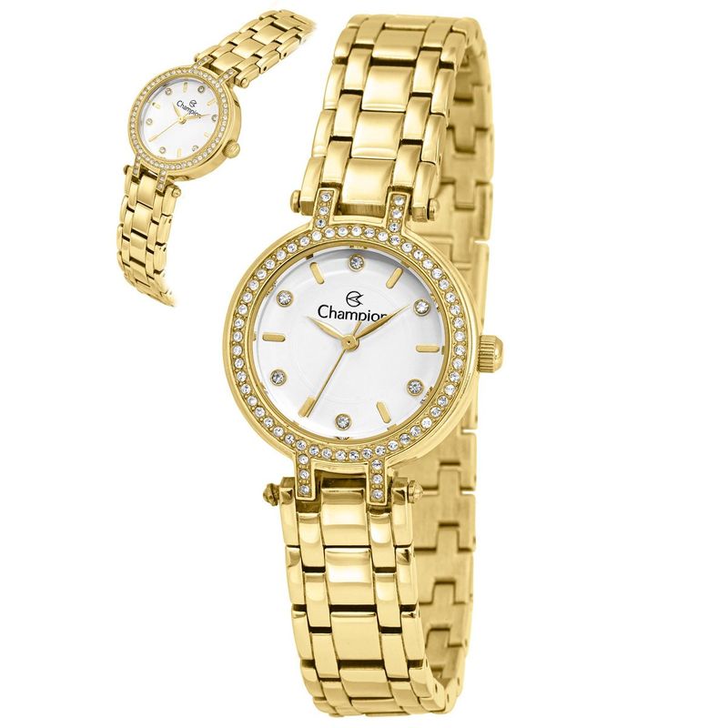 relógio feminino champion dourado cf24555h