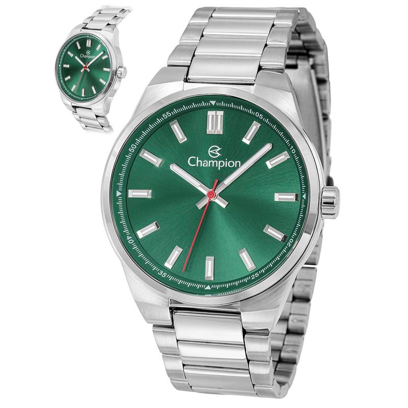 relógio masculino champion prata ch30279g