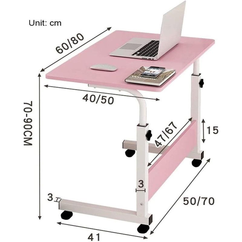 mesa para escritório com rodas rosa guanghzou e-bi