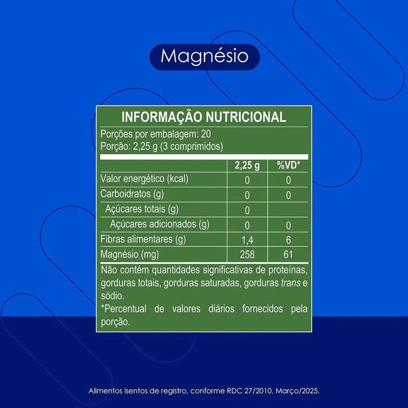magnésio 60 comprimidos suplemento alimentar neo química