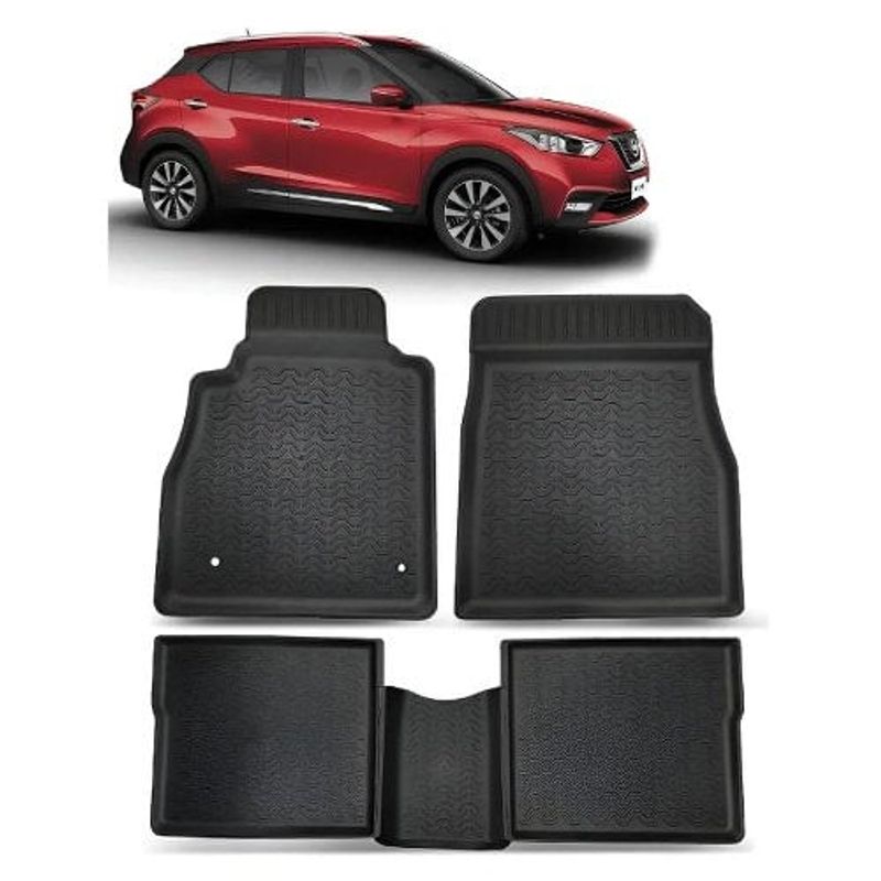 jogo tapete bandeja 5 peças grid nissan kicks antigo 4 portas 2018 a 2025 (mp)