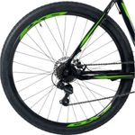 bicicleta oxs aro 29 glide 100 15,5 preto e verde (mp)
