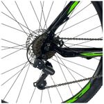 bicicleta oxs aro 29 glide 100 15,5 preto e verde (mp)