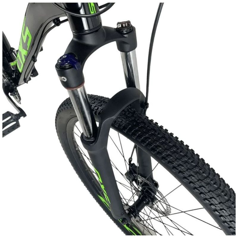 bicicleta oxs aro 29 glide 100 15,5 preto e verde (mp)