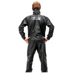 capa de chuva premium com gola bolso e refletivo pantaneiro ex preto (mp)