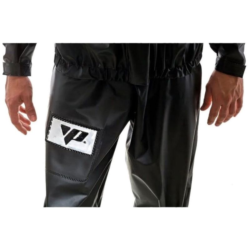 capa de chuva premium com gola bolso e refletivo pantaneiro ex preto (mp)
