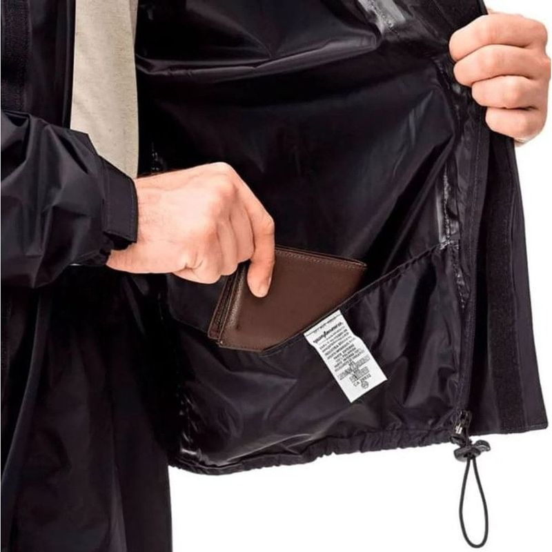 capa de chuva nylon com gola pantaneiro ex preto (mp)
