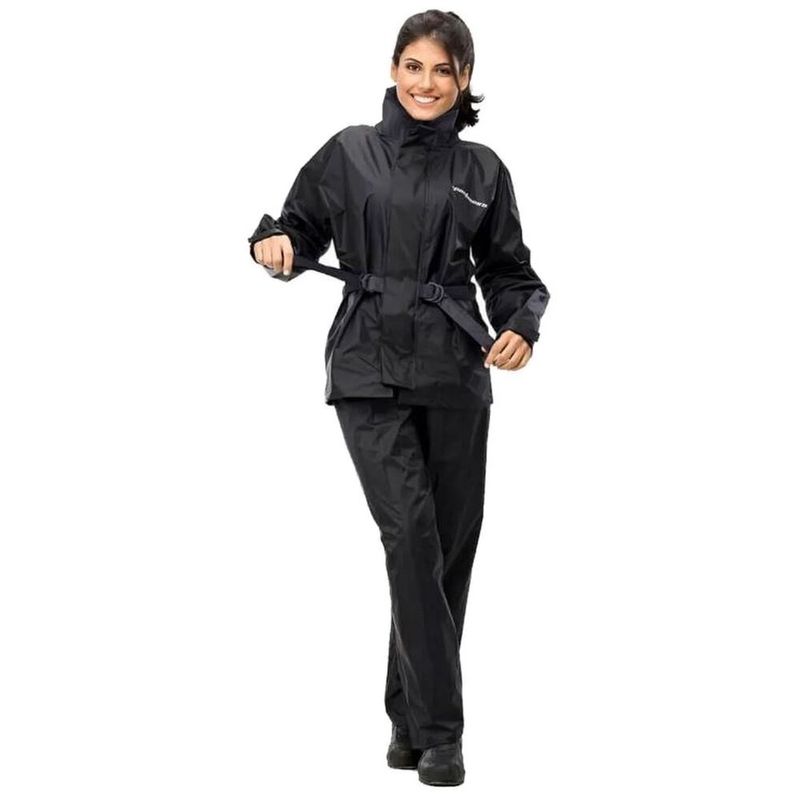 capa de chuva feminino nylon com gola pantaneiro ex preto (mp)