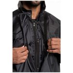 capa de chuva nylon luxo com forro e gola pantaneiro ex preto (mp)