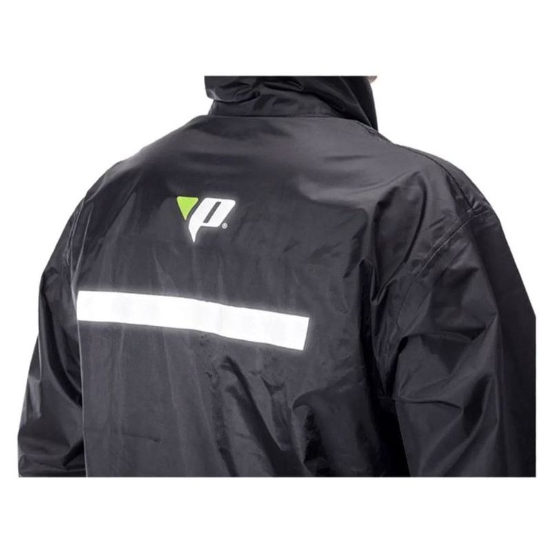 capa de chuva nylon luxo com forro e gola pantaneiro ex preto (mp)