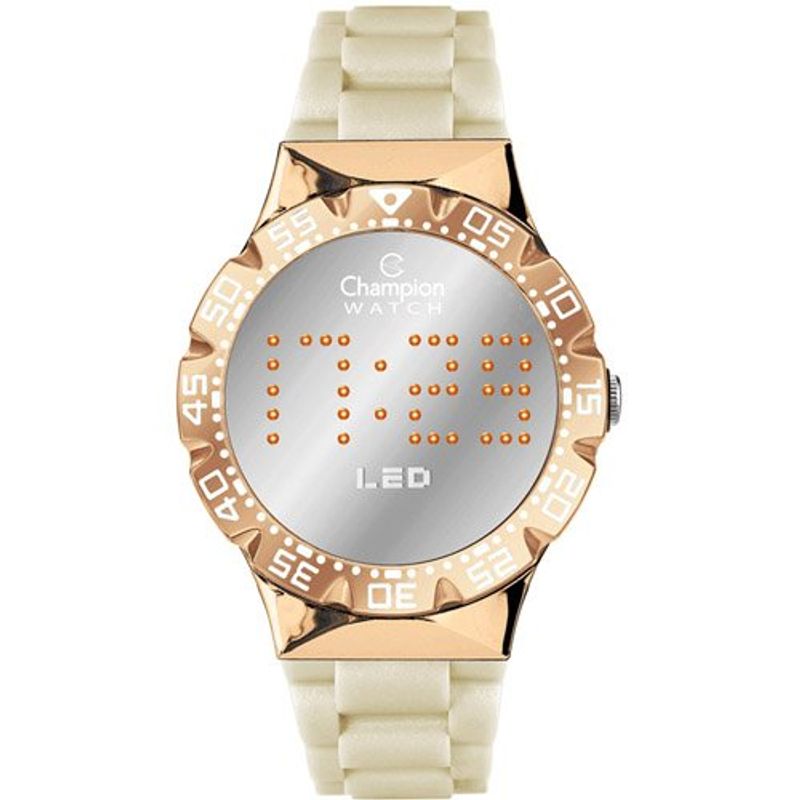 relógio troca pulseira unissex nude champion cp40377b
