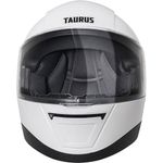capacete taurus branco brilho th7 58
