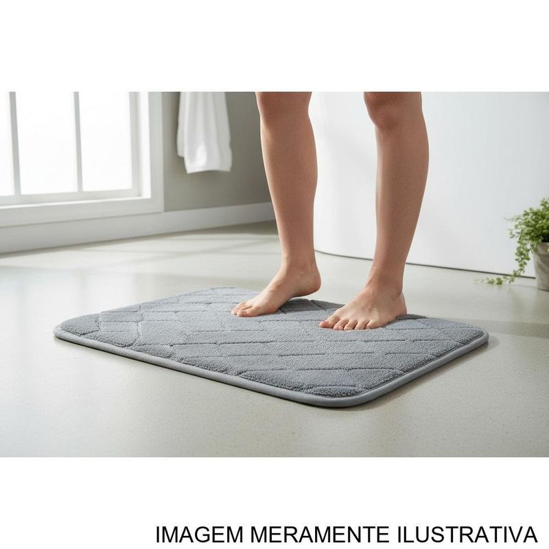tapete rozac conforto tijolinho chumbo 38x58cm (mp)