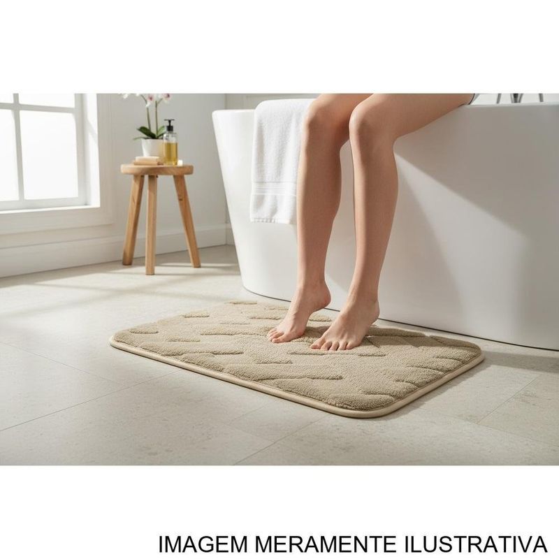 tapete rozac conforto tijolinho bege 38x58cm (mp)
