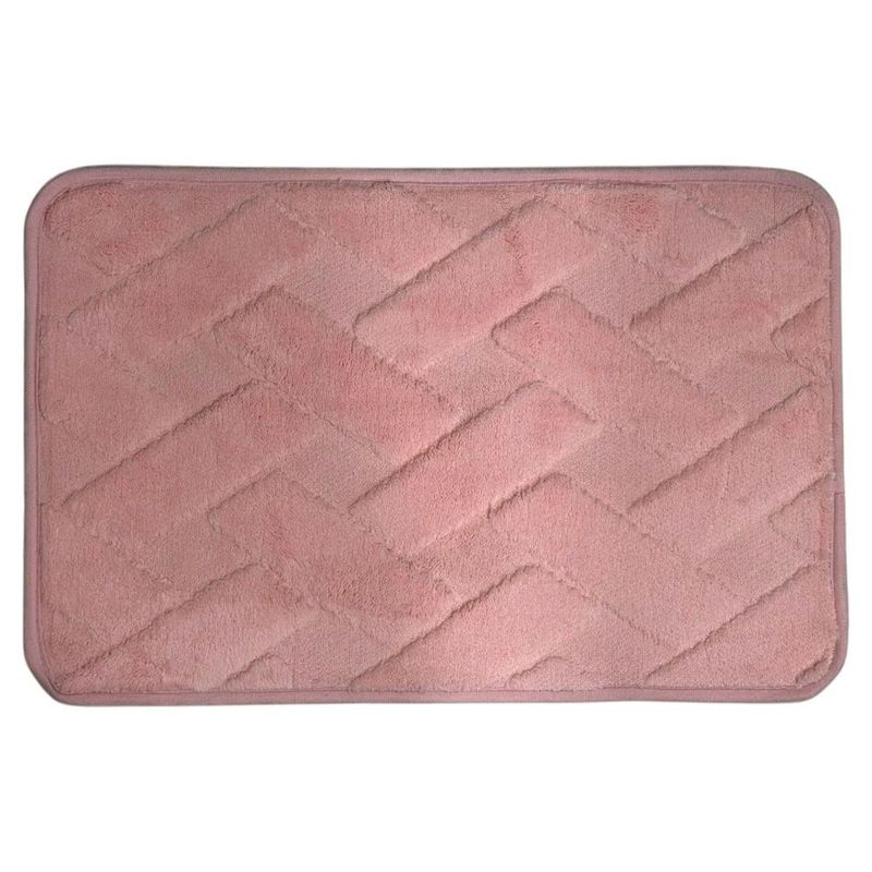 tapete rozac conforto tijolinho rosa 38x58cm (mp)