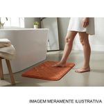 tapete rozac conforto tijolinho terracota 38x58cm (mp)