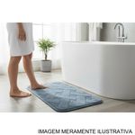 tapete rozac conforto tijolinho azul 38x58cm (mp)