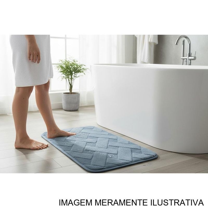 tapete rozac conforto tijolinho azul 38x58cm (mp)