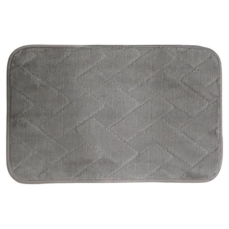tapete rozac conforto tijolinho cinza 38x58cm (mp)