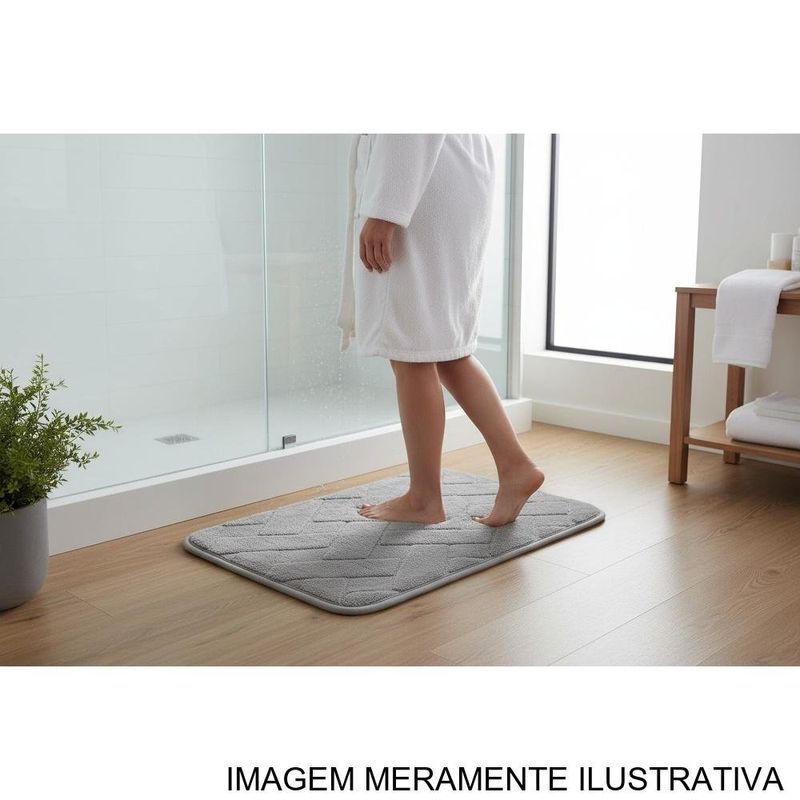 tapete rozac conforto tijolinho cinza 38x58cm (mp)