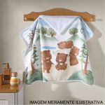 toalha de banho com capuz dohler velour teddy 90x70cm (mp)