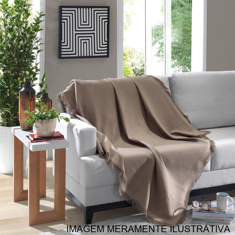 manta dohler marrocos 150x120cm castanho (mp)