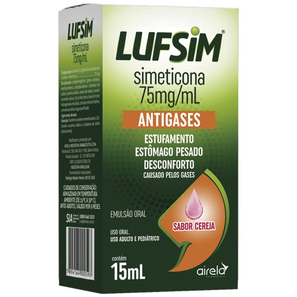 Lufsim Simeticona 75mg/ml 15ml Gotas Airela