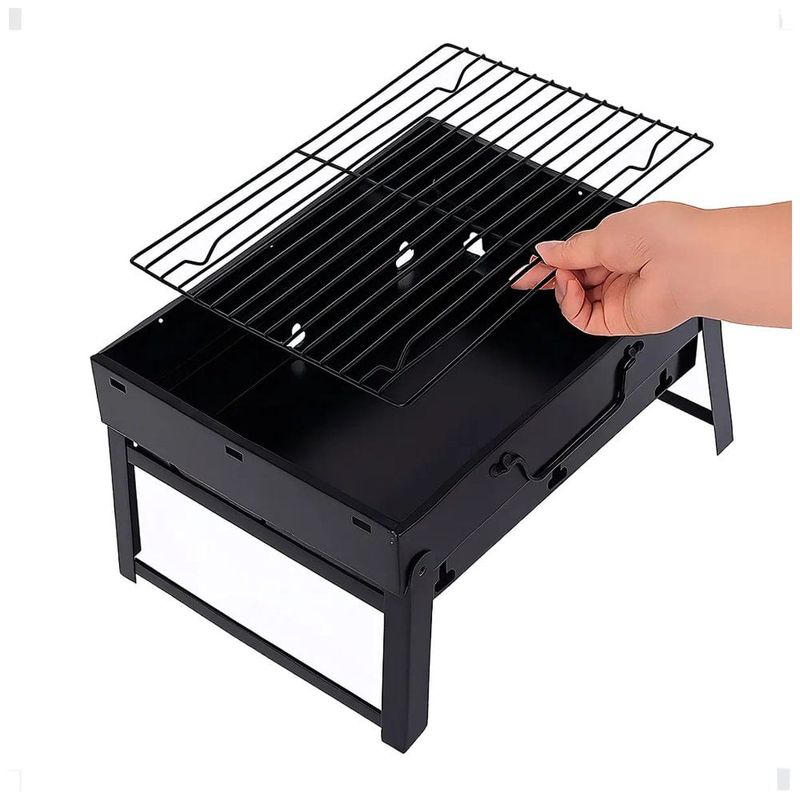churrasqueira portátil mu ferro 35x27 preto e-bi