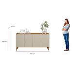 buffet linea 4 portas évora jequetiba com off white