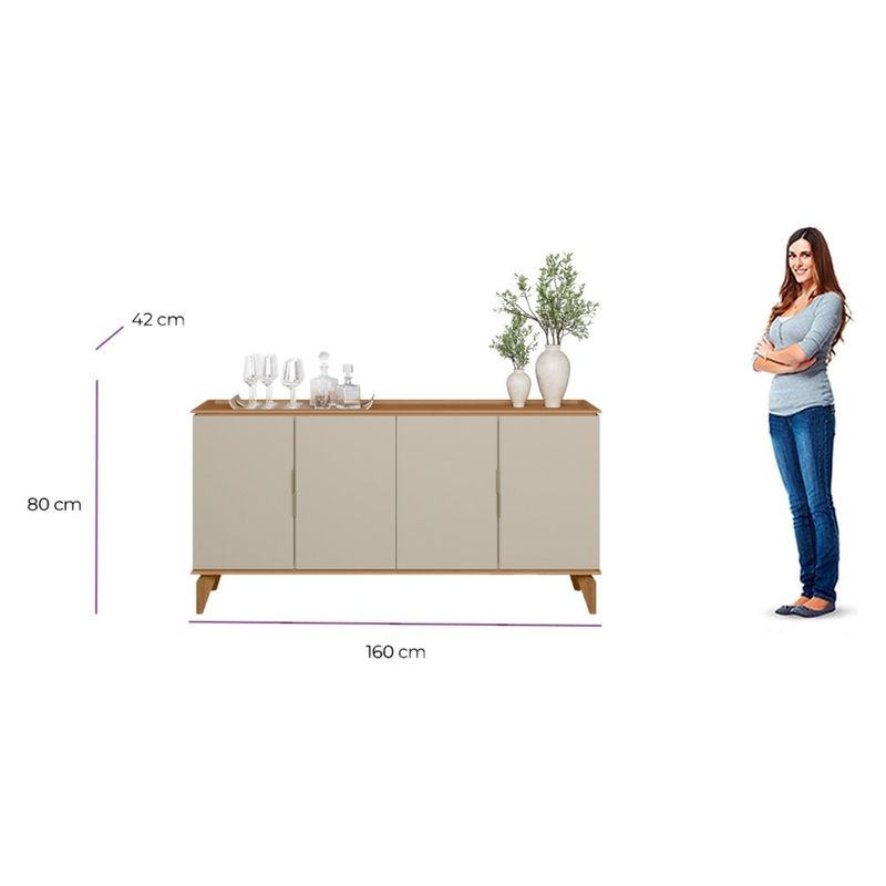 buffet linea 4 portas évora jequetiba com off white