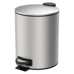 lixeira 5 litros brinox com pedal e balde spin inox 3074/101 (id)