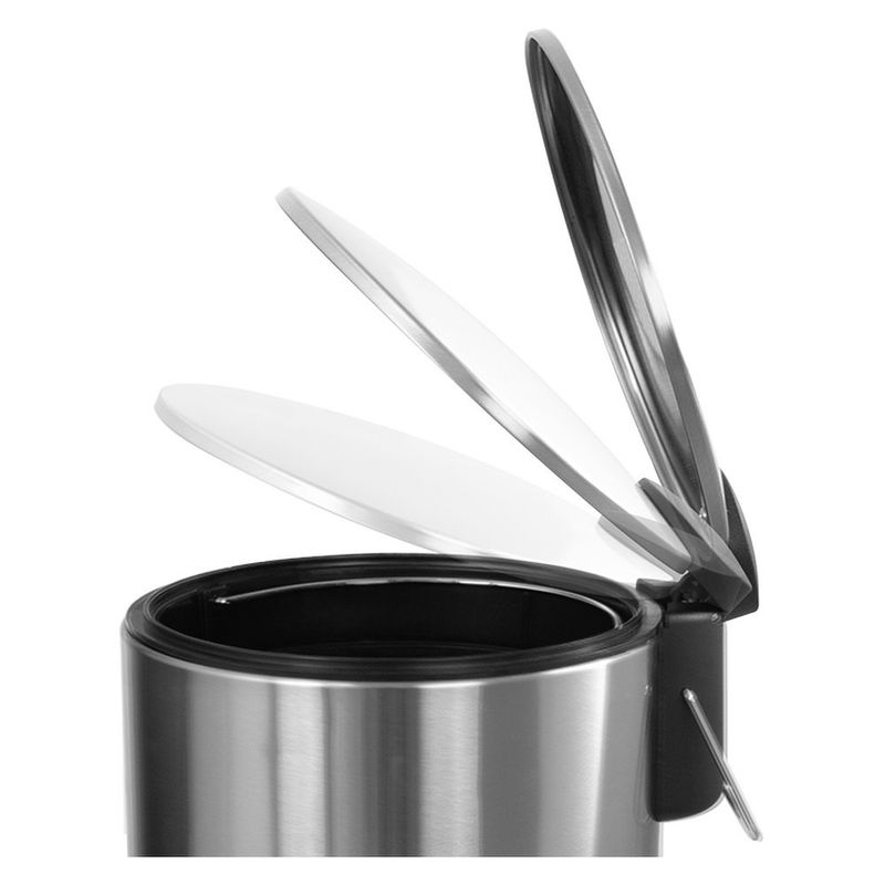 lixeira 5 litros brinox com pedal e balde spin inox 3074/101 (id)
