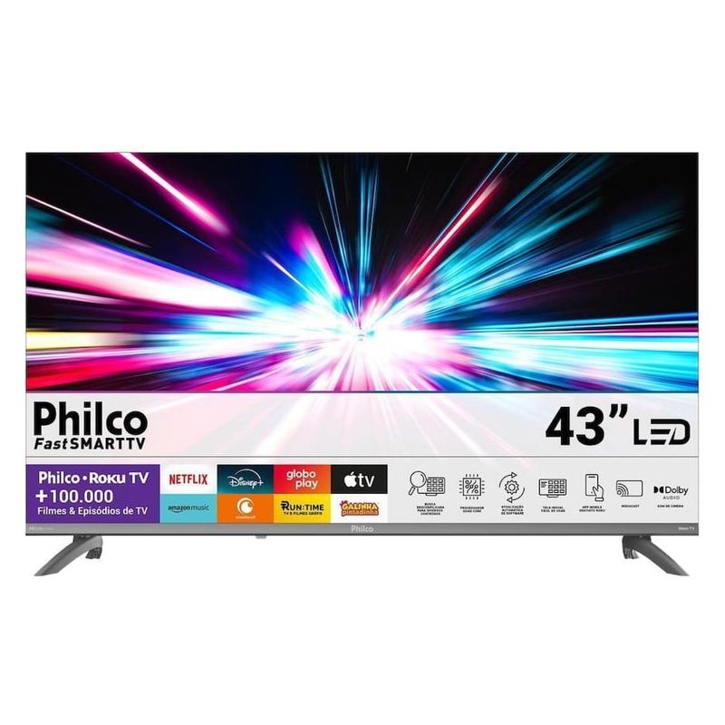 smart tv 43 philco full hd roku p43cra