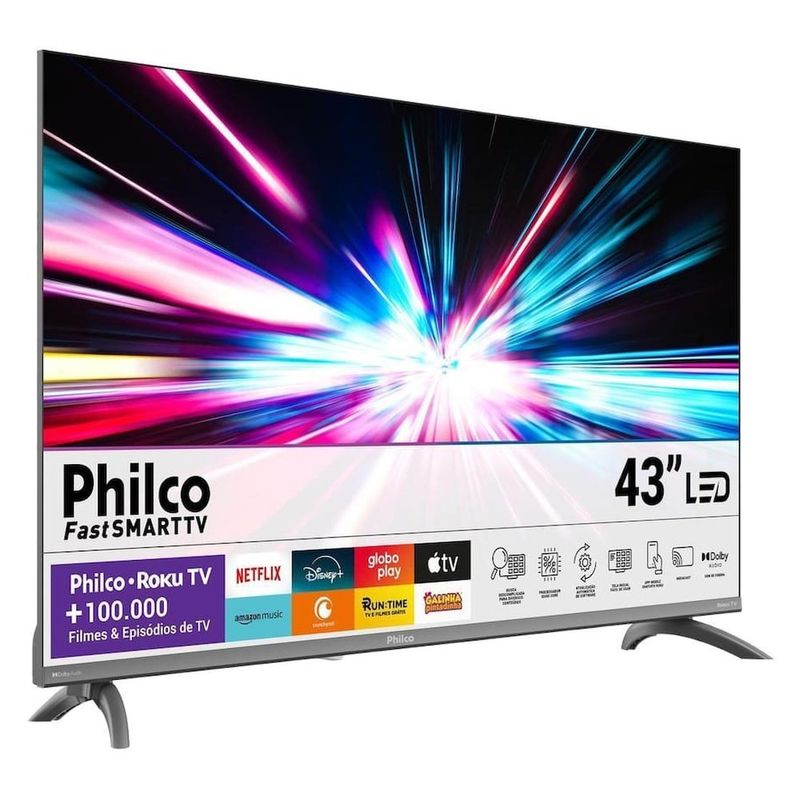 smart tv 43 philco full hd roku p43cra