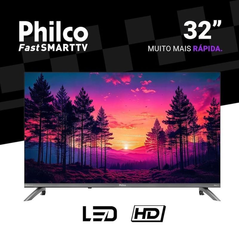 smart tv 32 philco roku dolby audio hdr10 p32crb