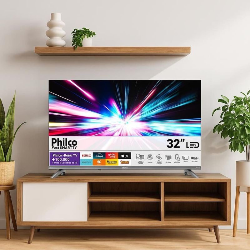 smart tv 32 philco roku dolby audio hdr10 p32crb