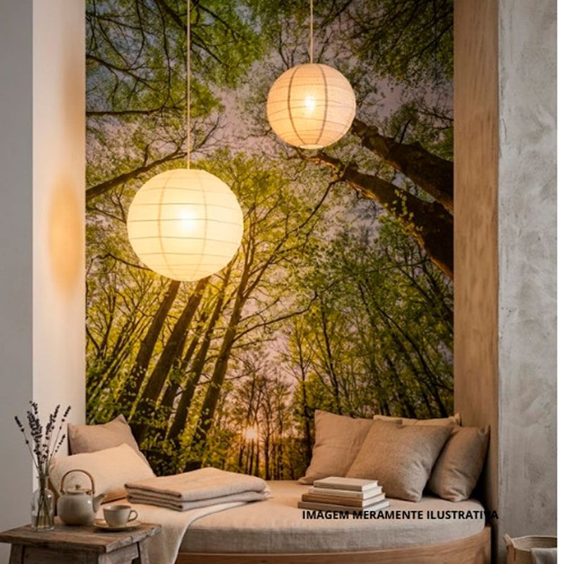 papel de parede kennedy floresta 270x194cm (mp)