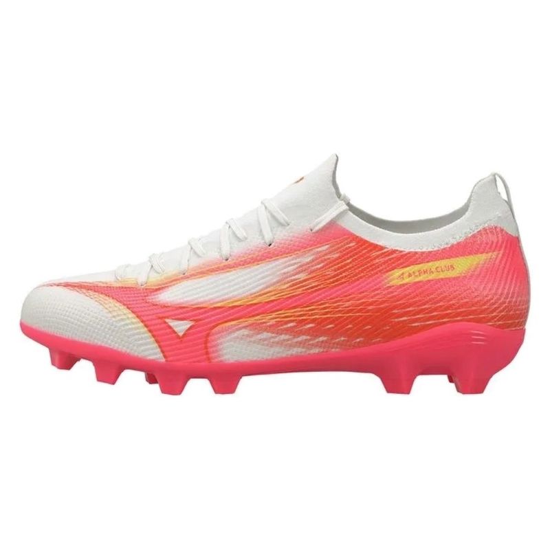 Chuteira Campo n°37 Mizuno Alpha Club Branco Rosa