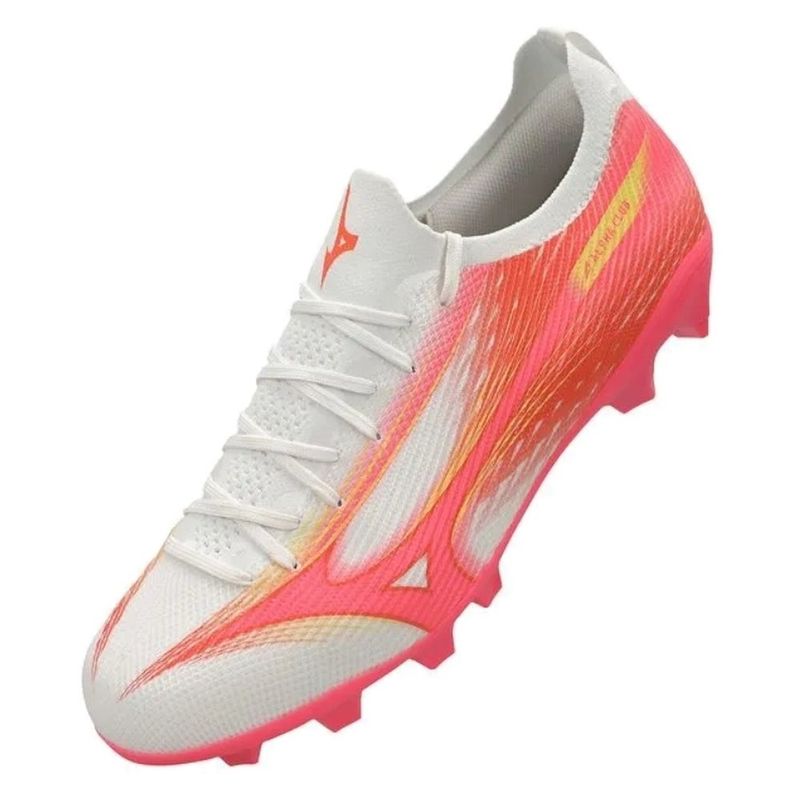 Chuteira Campo N° 39 Mizuno Alpha Club Branco Rosa