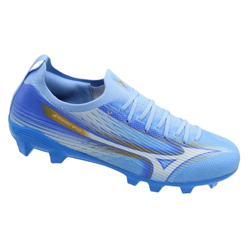 Chuteira Campo n°39 Mizuno Alpha Club MD Azul Branco