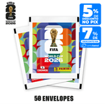 envelope de figurinhas copa do mundo 2026 panini 7 cromos - 50 envelopes