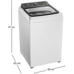 lavadora consul 14kg com modo eco branco cwn14abana