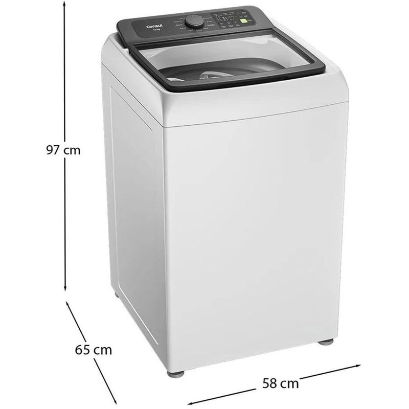 lavadora consul 14kg com modo eco branco cwn14abana