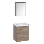 kit gabinete para banheiro a j rorato suspenso capri nogal 38,9cm (mp)