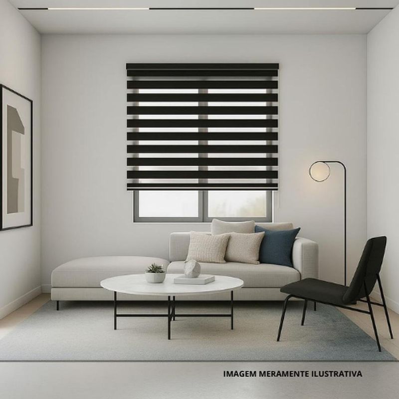 persiana rolo duplo evolux 120x160cm preto (mp)