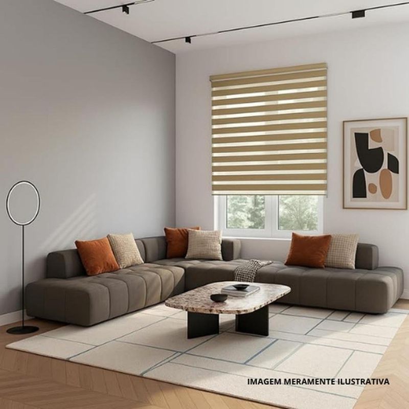 persiana rolo duplo evolux 120x160cm caramelo (mp)