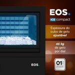 máquina de gelo eos ice compact 45kg 220v emg45 (mp)
