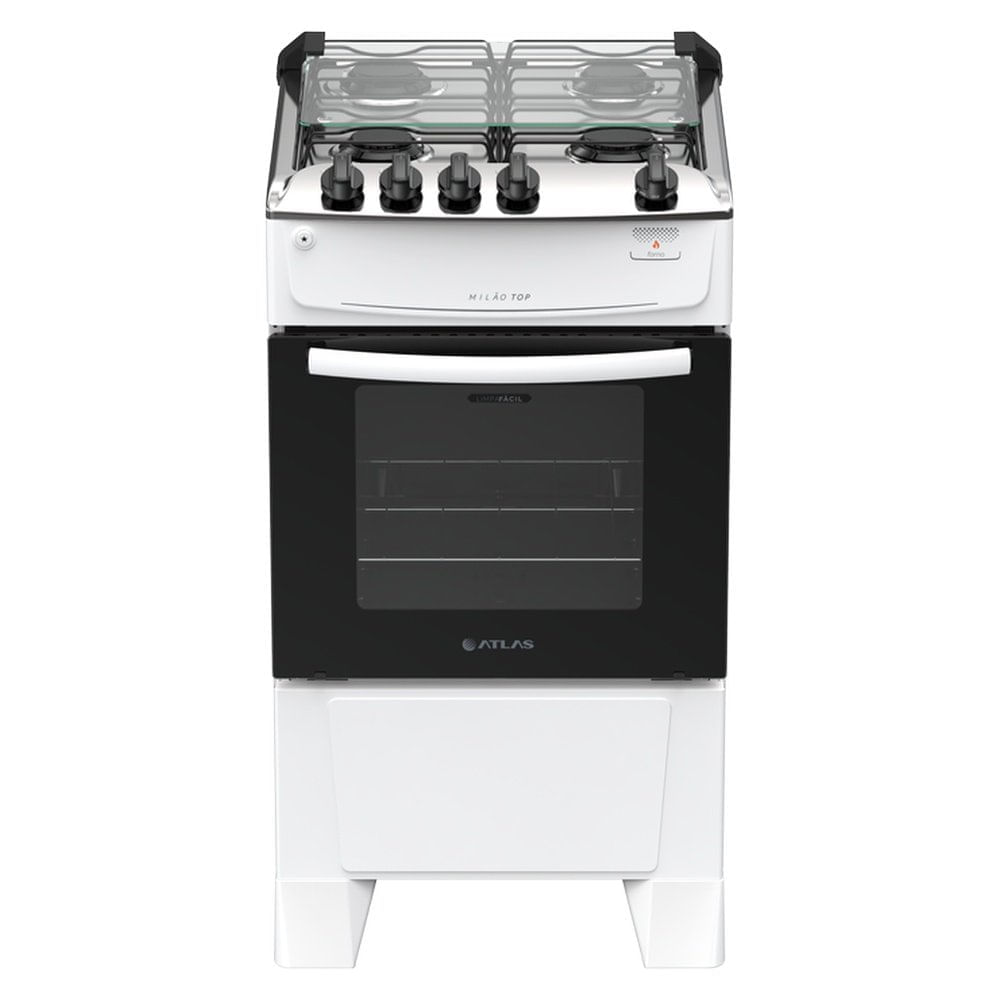 Fogão 4 Bocas Atlas Milão Top Branco - Bivolt - 300002153
