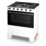 fogão 5 bocas esmaltec super glass branco f5vab